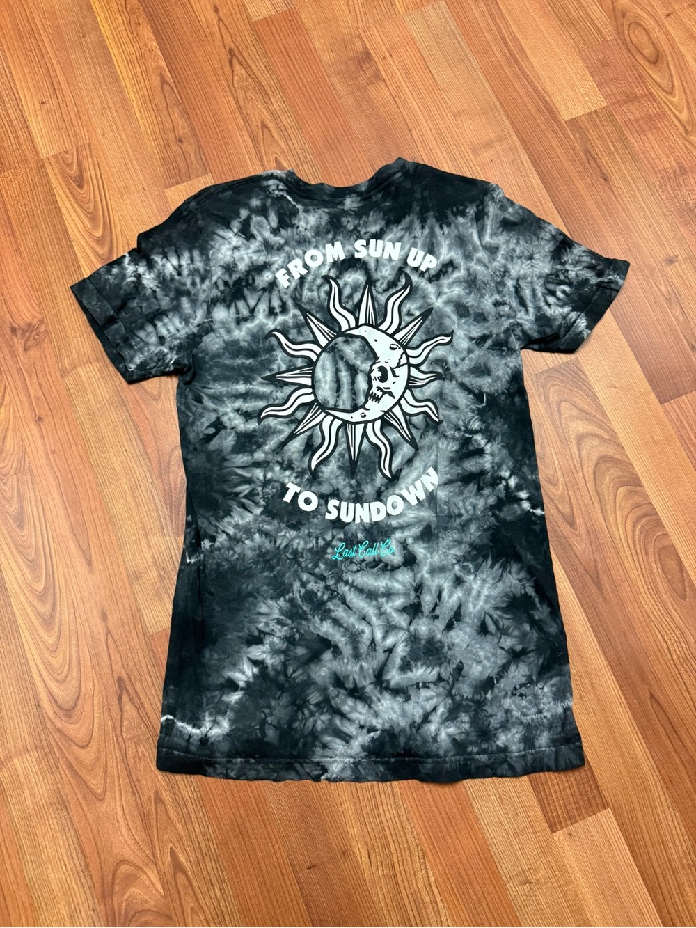 Last Call Co. Small Black & Gray Tie-Dye Tee